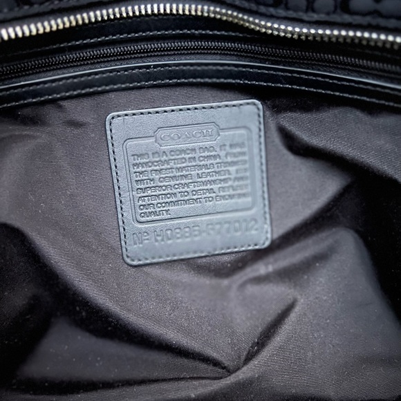 Vintage Coach Black Mini Logo Weekender - Picture 9 of 15